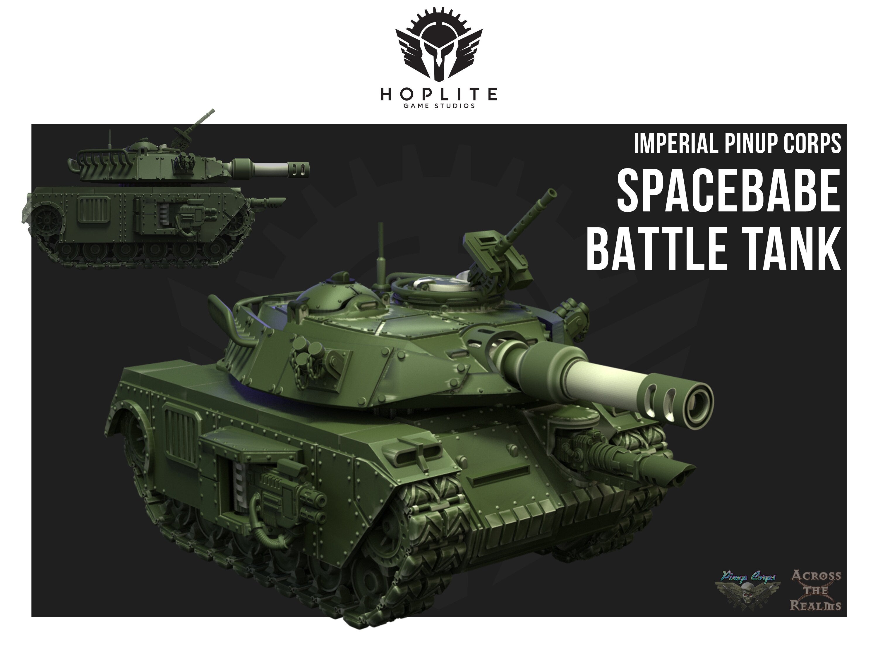 Tanque de batalla principal Jaguar de Pinup Corps - Across the Realms | 28 mm