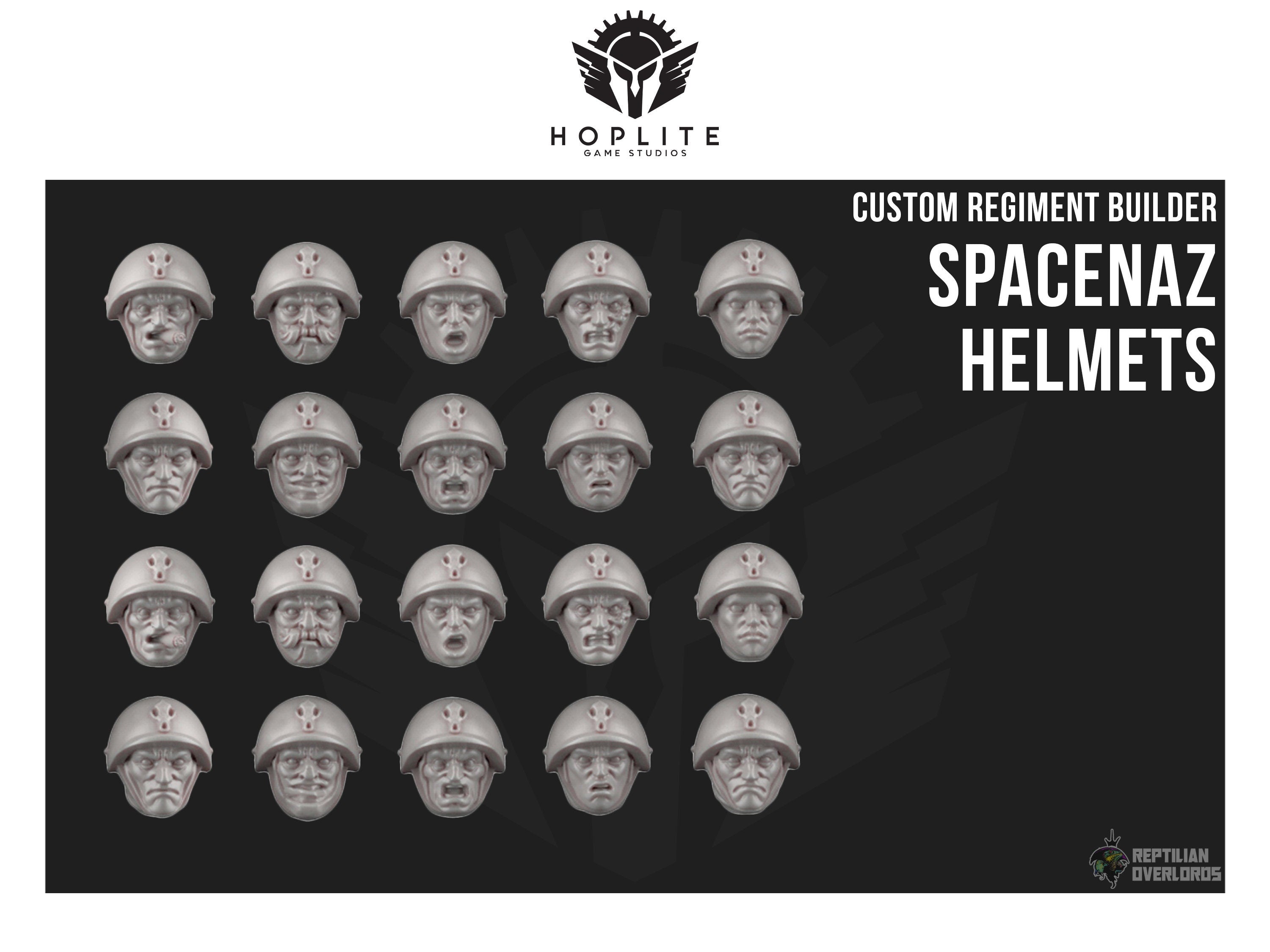 Piezas: Cascos Spacenaz (x20) | Señores supremos reptiles | 28 mm