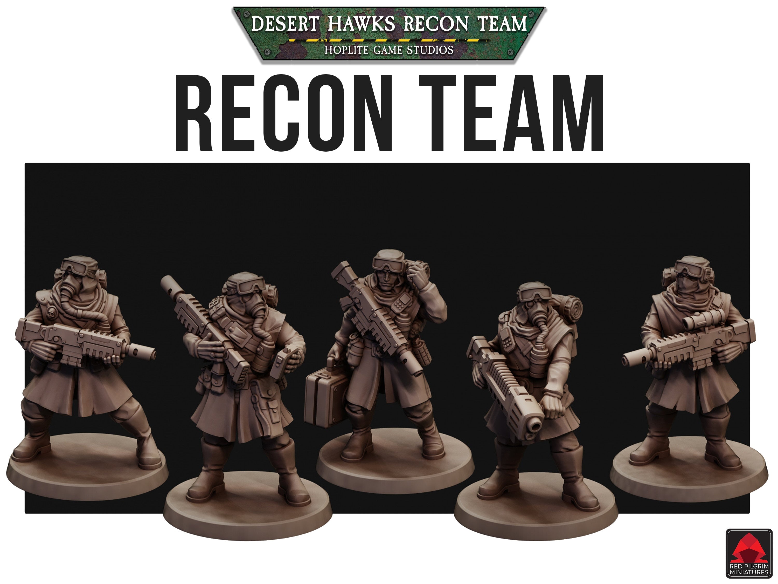Equipo de reconocimiento Desert Hawks | Miniaturas Red Pilgrim | 28 mm