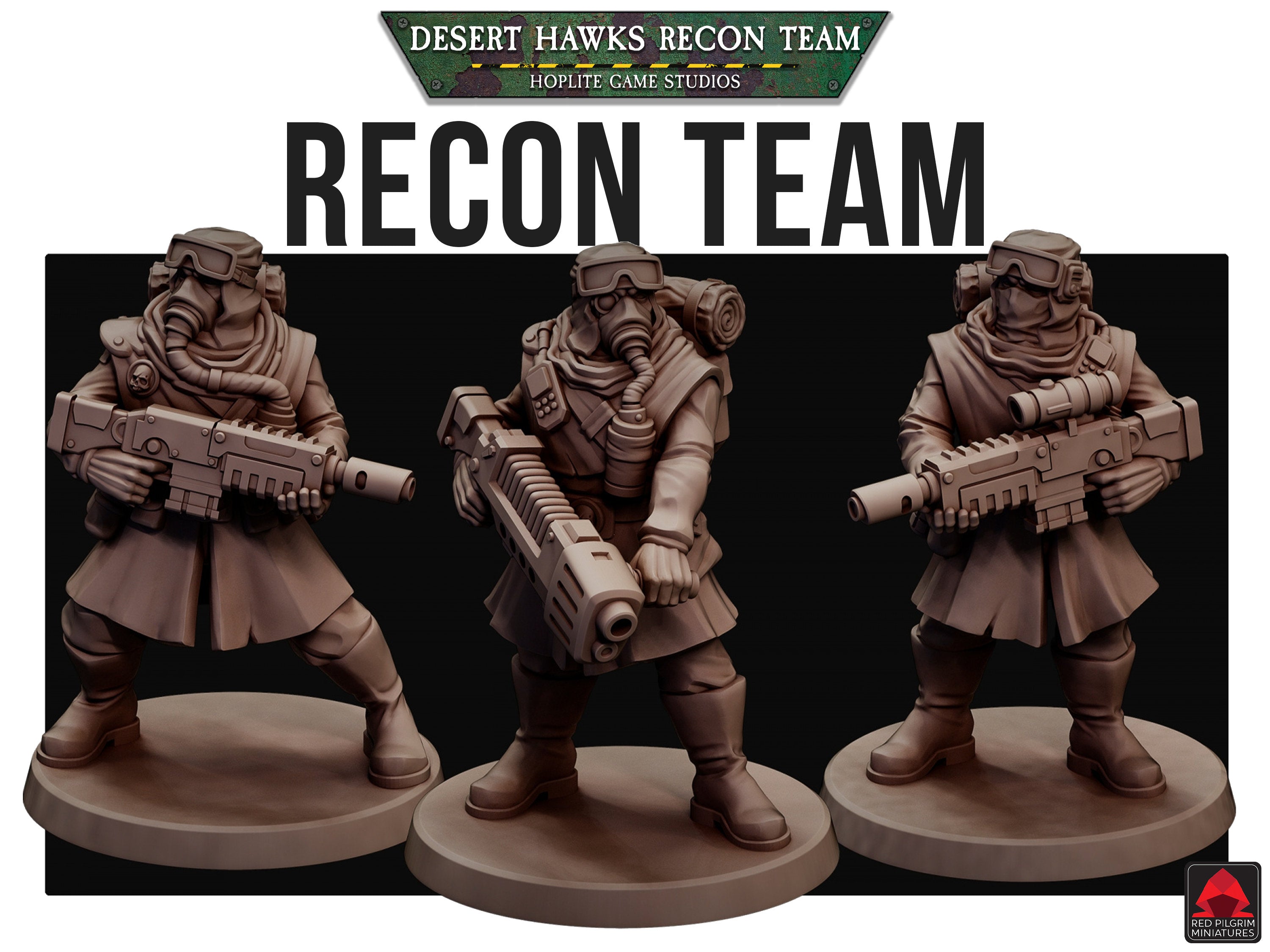 Equipo de reconocimiento Desert Hawks | Miniaturas Red Pilgrim | 28 mm