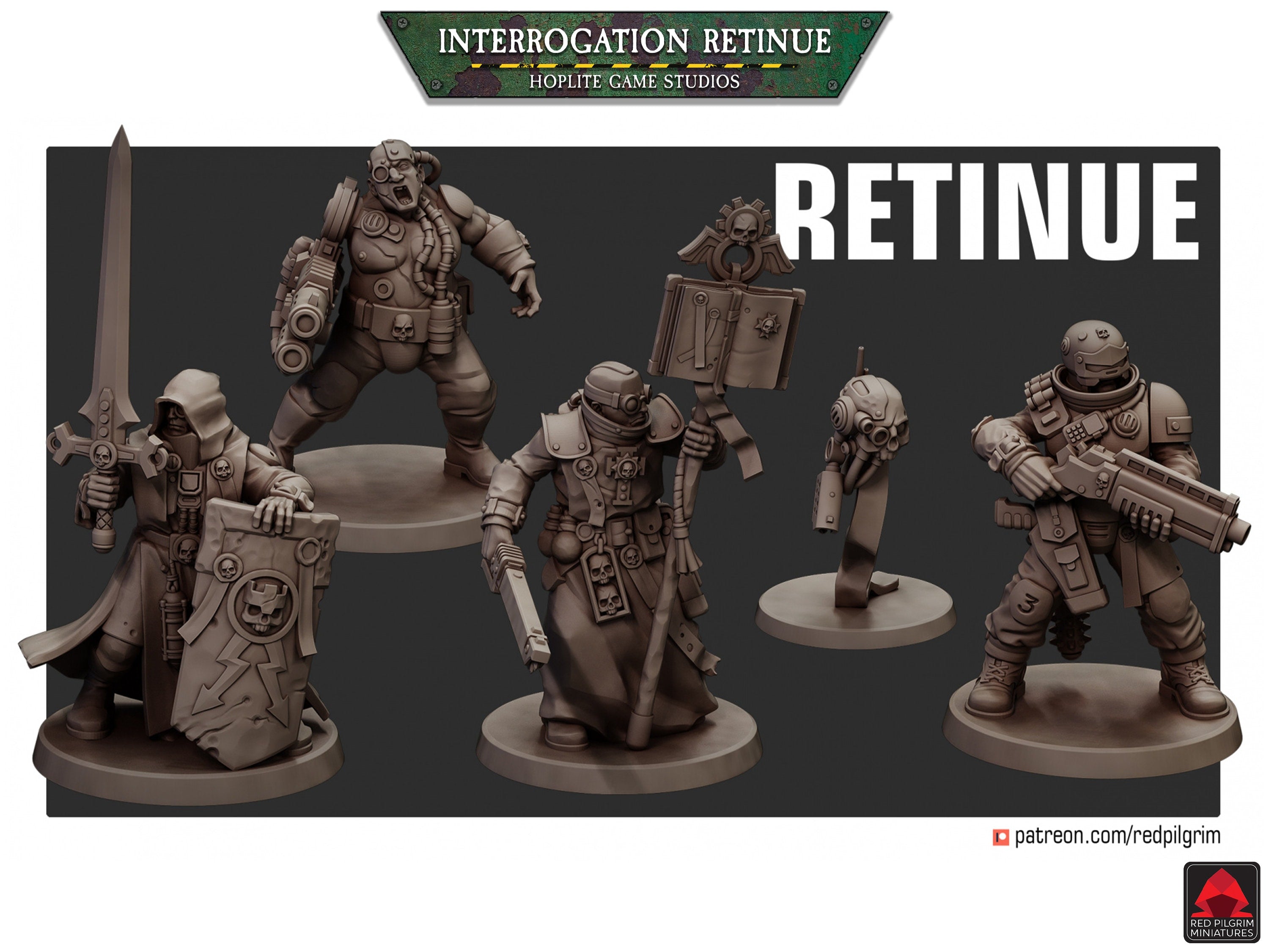 Séquito de interrogatorio imperial | Miniaturas de Red Pilgrim | 28 mm