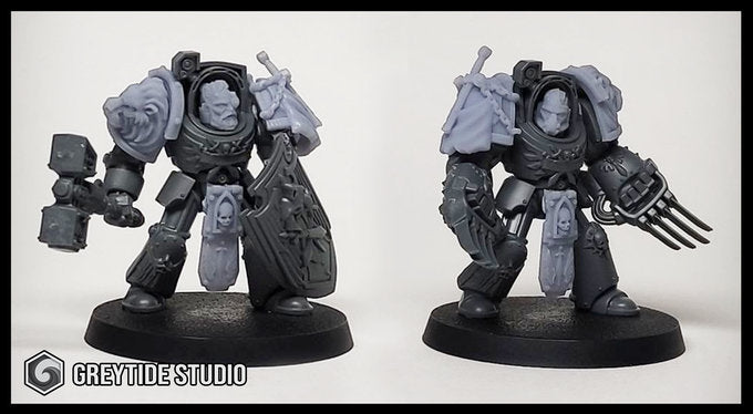 Crusader Heads "A" (x15) | Grey Tide Studios | Eternal Pilgrims | Conversion Parts & Bits