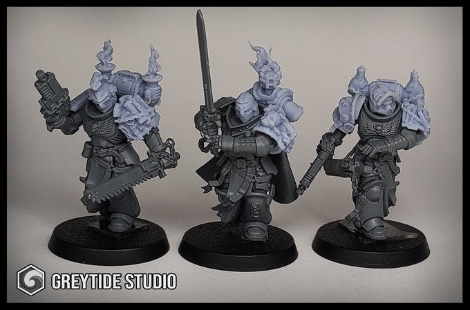 Crusader Heads "C" (x10) | Grey Tide Studios | Eternal Pilgrims | Conversion Parts & Bits