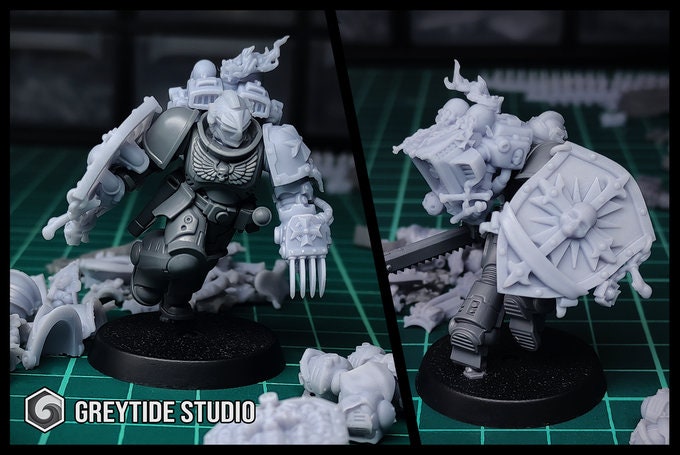 Crusader Heads "D" (x10) | Grey Tide Studios | Eternal Pilgrims | Conversion Parts & Bits