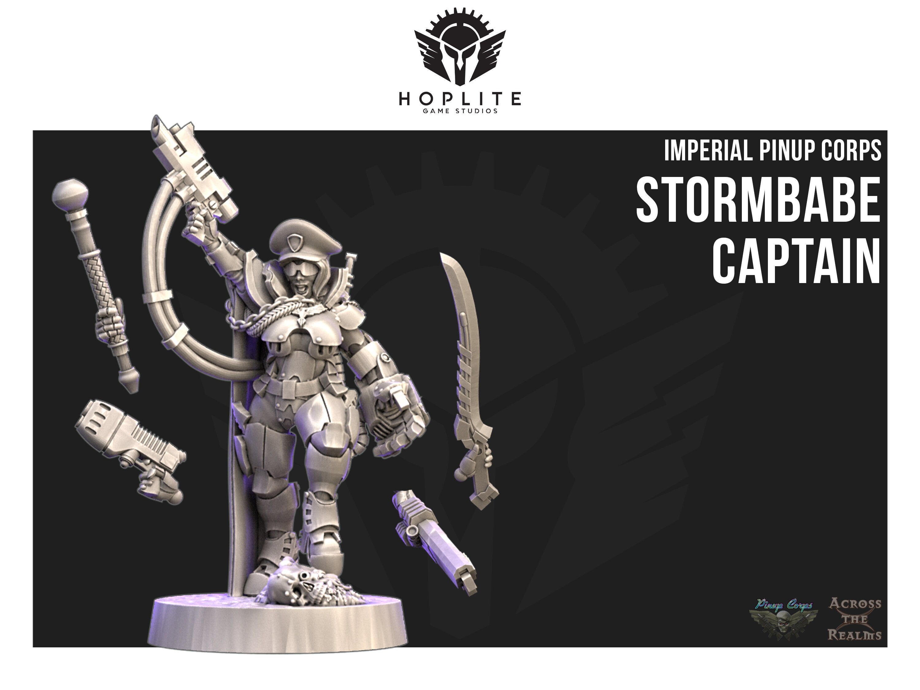 Capitán Stormbabe de Pinup Corps - A través de los reinos | 28 mm