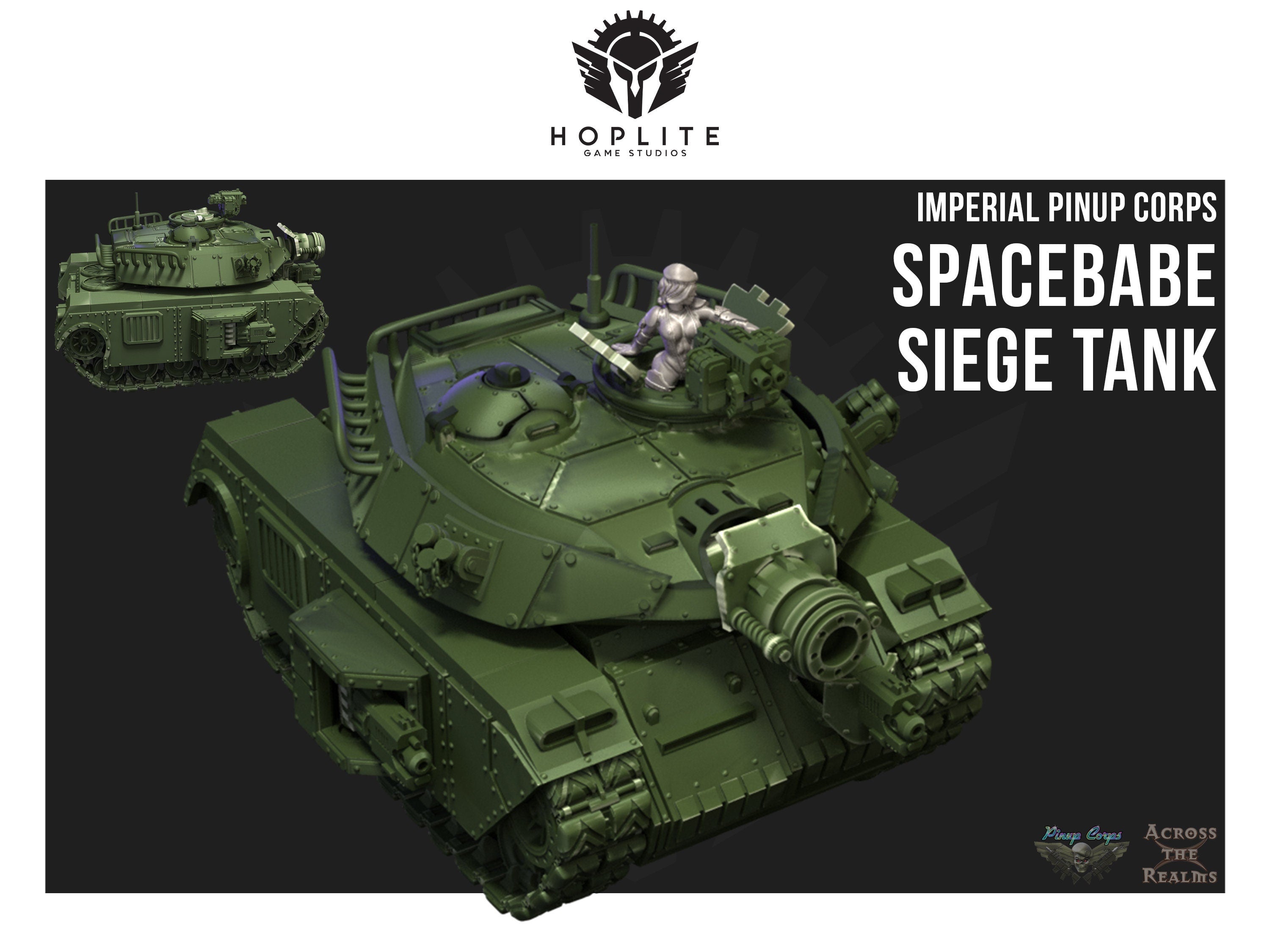 Tanque de asedio Jaguar de Pinup Corps: Across the Realms | 28 mm