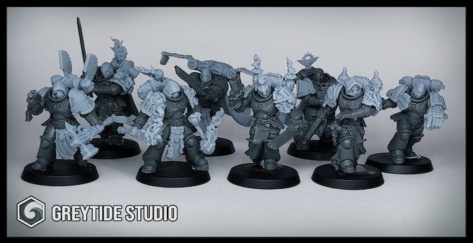 Crusader Heads "A" (x15) | Grey Tide Studios | Eternal Pilgrims | Conversion Parts & Bits