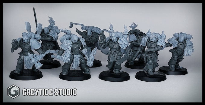 Crusader Power Swords (x10) | Grey Tide Studios | Eternal Pilgrims | Conversion Parts & Bits