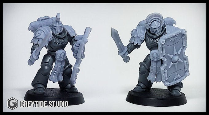 Crusader Heads "C" (x10) | Grey Tide Studios | Eternal Pilgrims | Conversion Parts & Bits