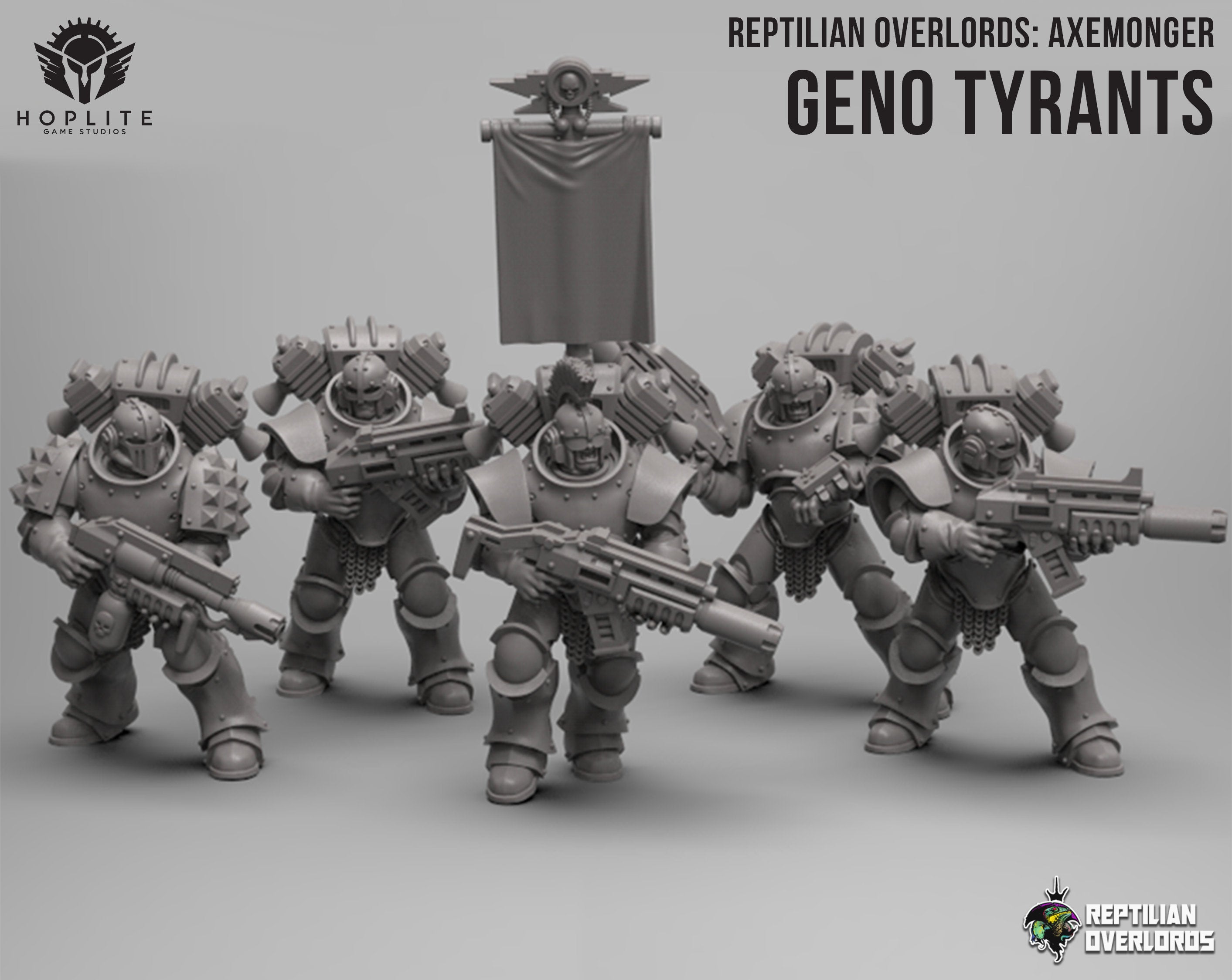 Axemonger: Geno Tyrants | Reptilian Overlords | 28mm