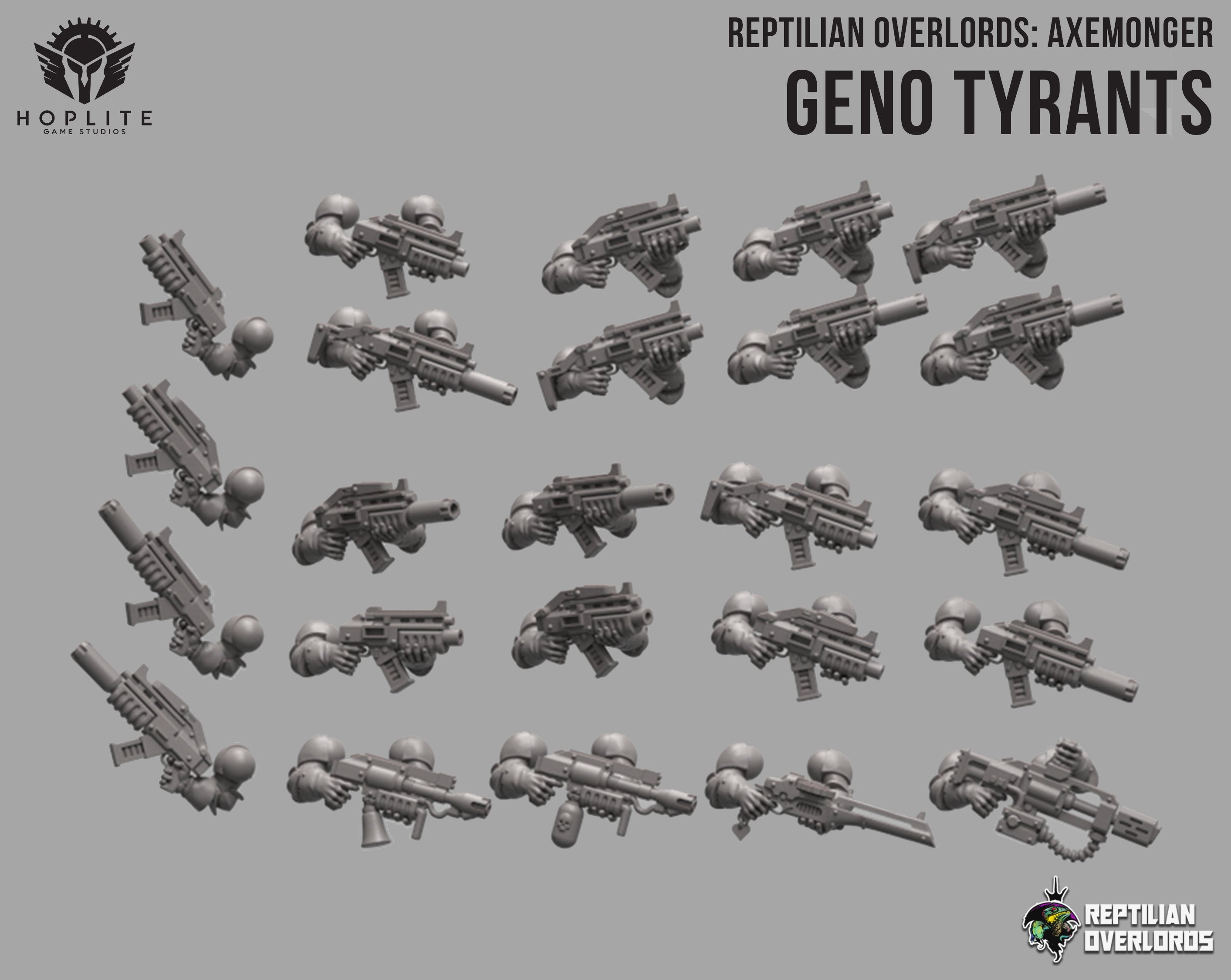 Axemonger: Geno Tyrants | Reptilian Overlords | 28mm