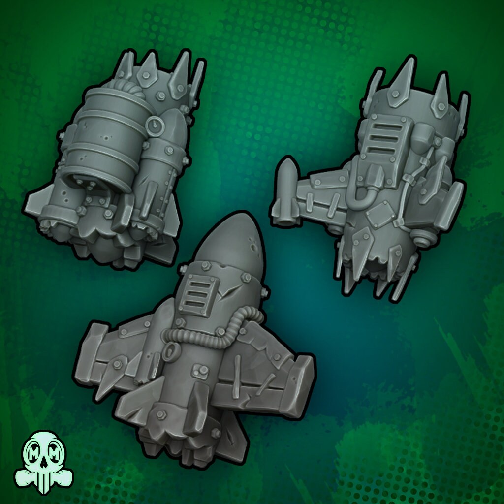 Orcos con mochila propulsora | Malicious Miniatures