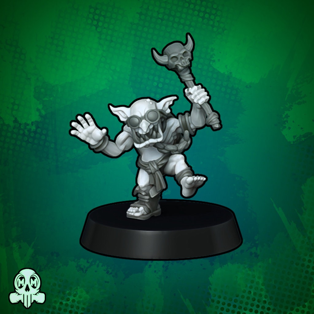 Chamán orco y compañero goblin | Malicious Miniatures
