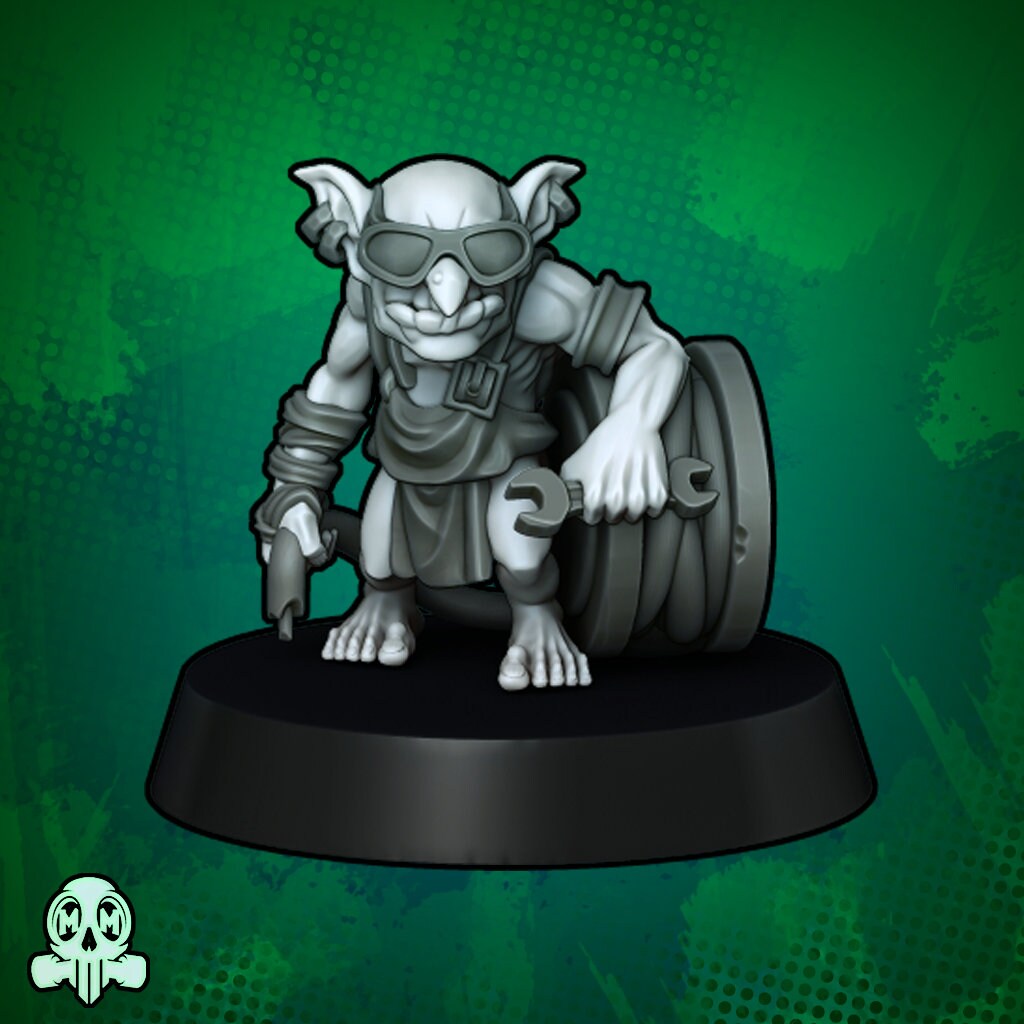 Orco mecánico y compañero goblin | Malicious Miniatures