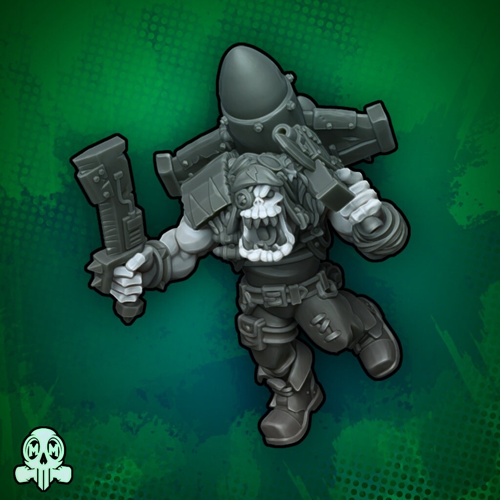 Orcos con mochila propulsora | Malicious Miniatures