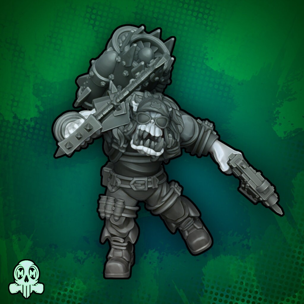 Orcos con mochila propulsora | Malicious Miniatures