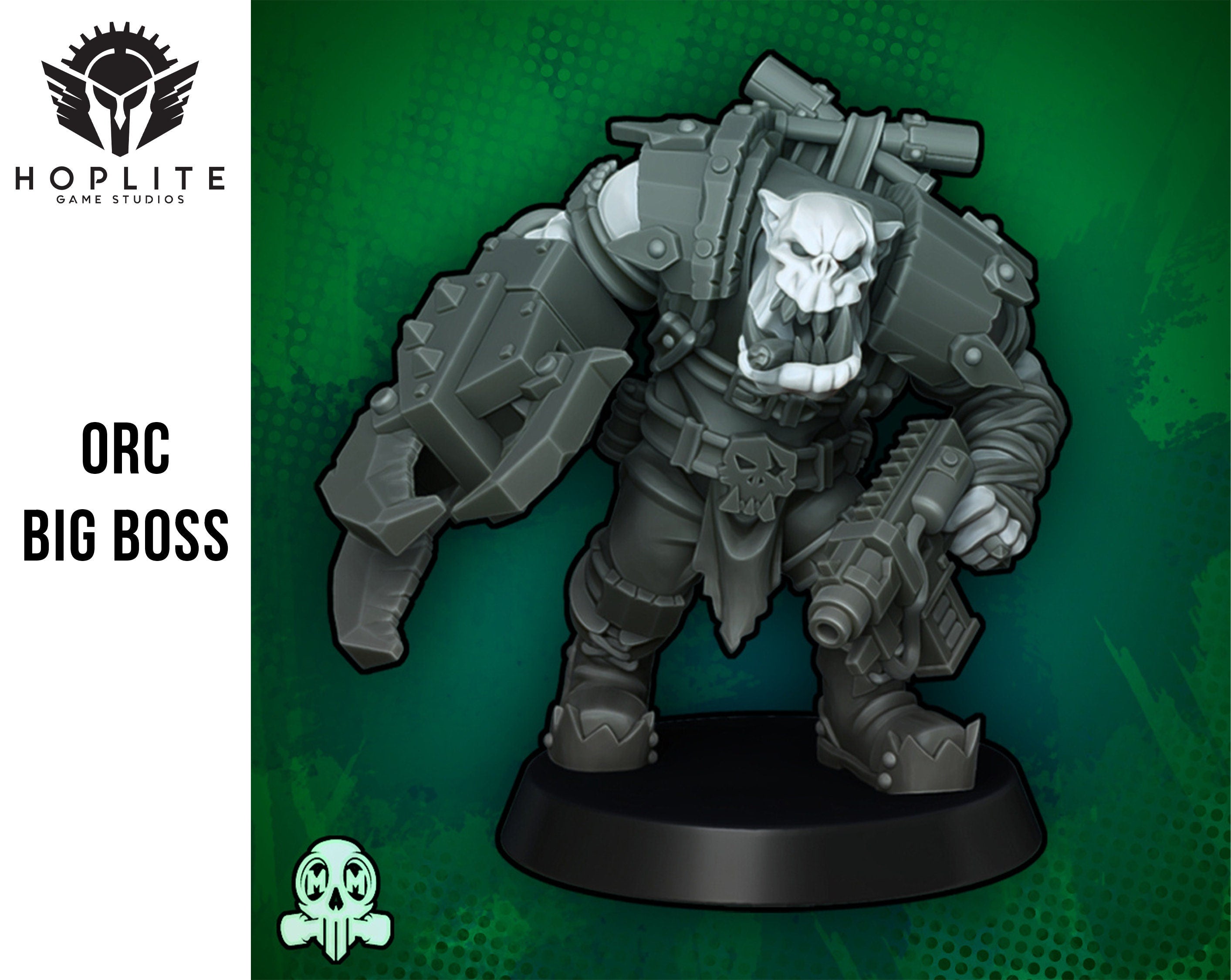 Orco Brutal Gran Jefe con Garra | Orcos espaciales | Orkos piel verde | Miniaturas maliciosas