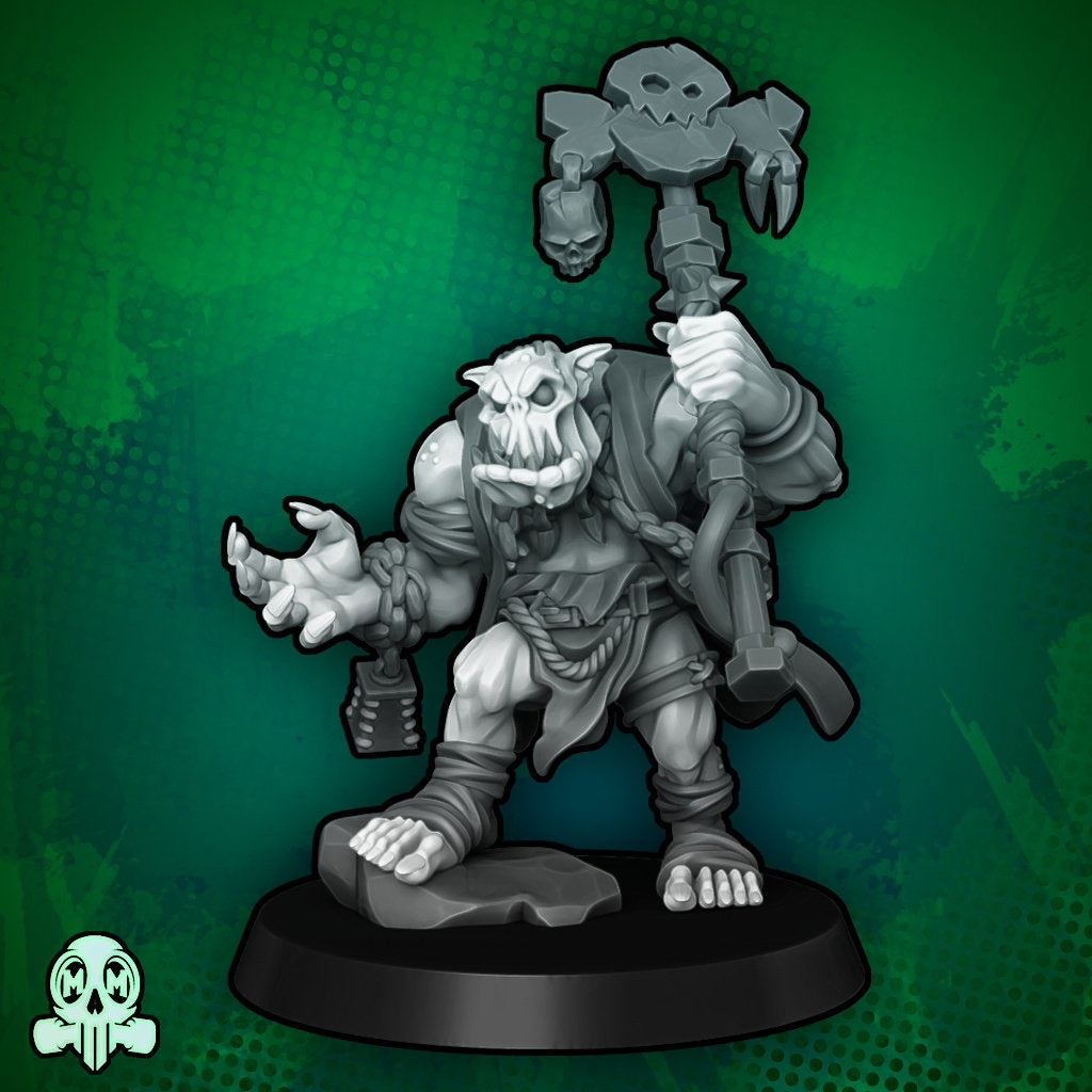 Chamán orco y compañero goblin | Malicious Miniatures