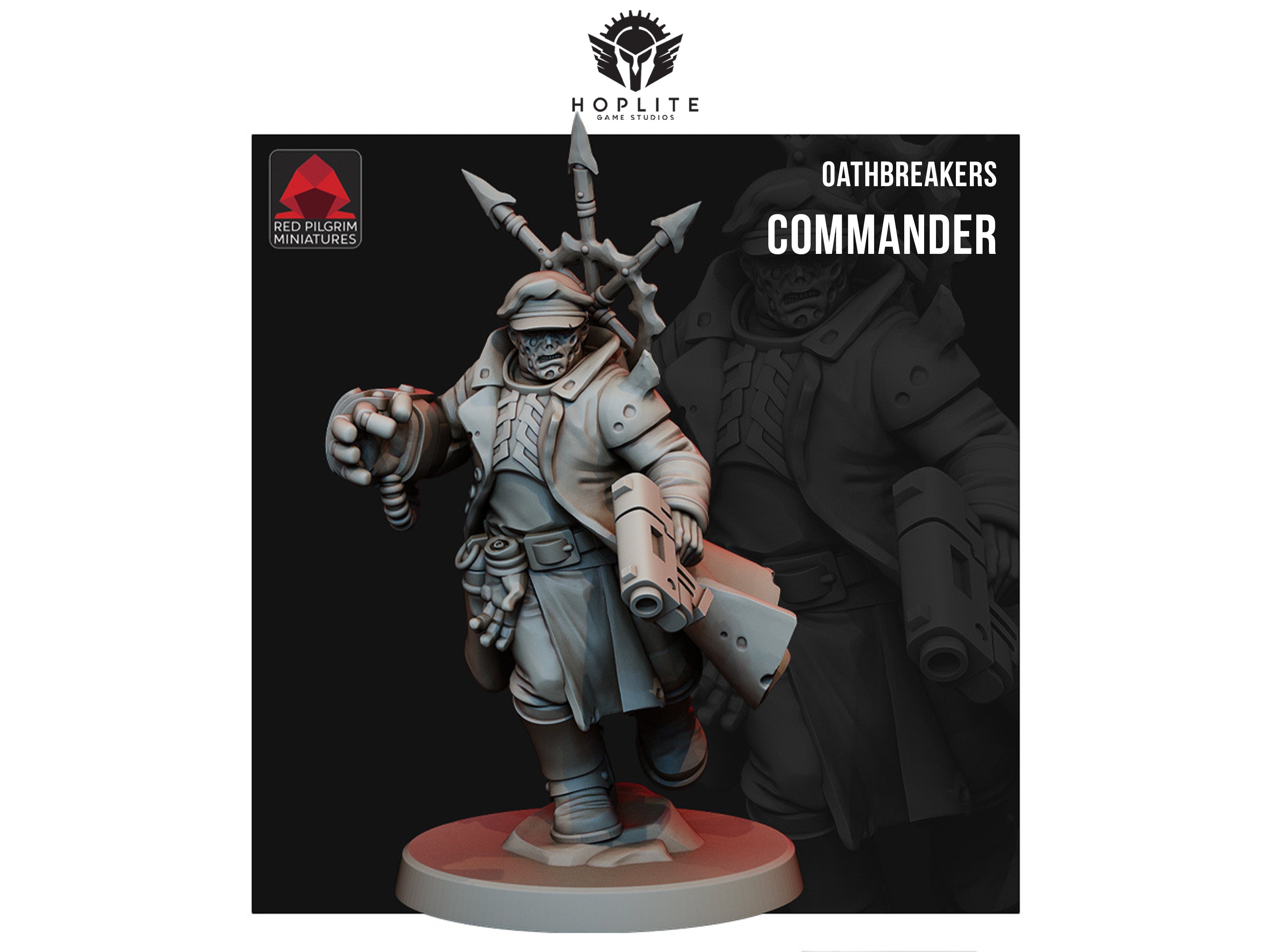 Comandante de los Heretic Oathbreakers | Miniaturas de Red Pilgrim | 28 mm