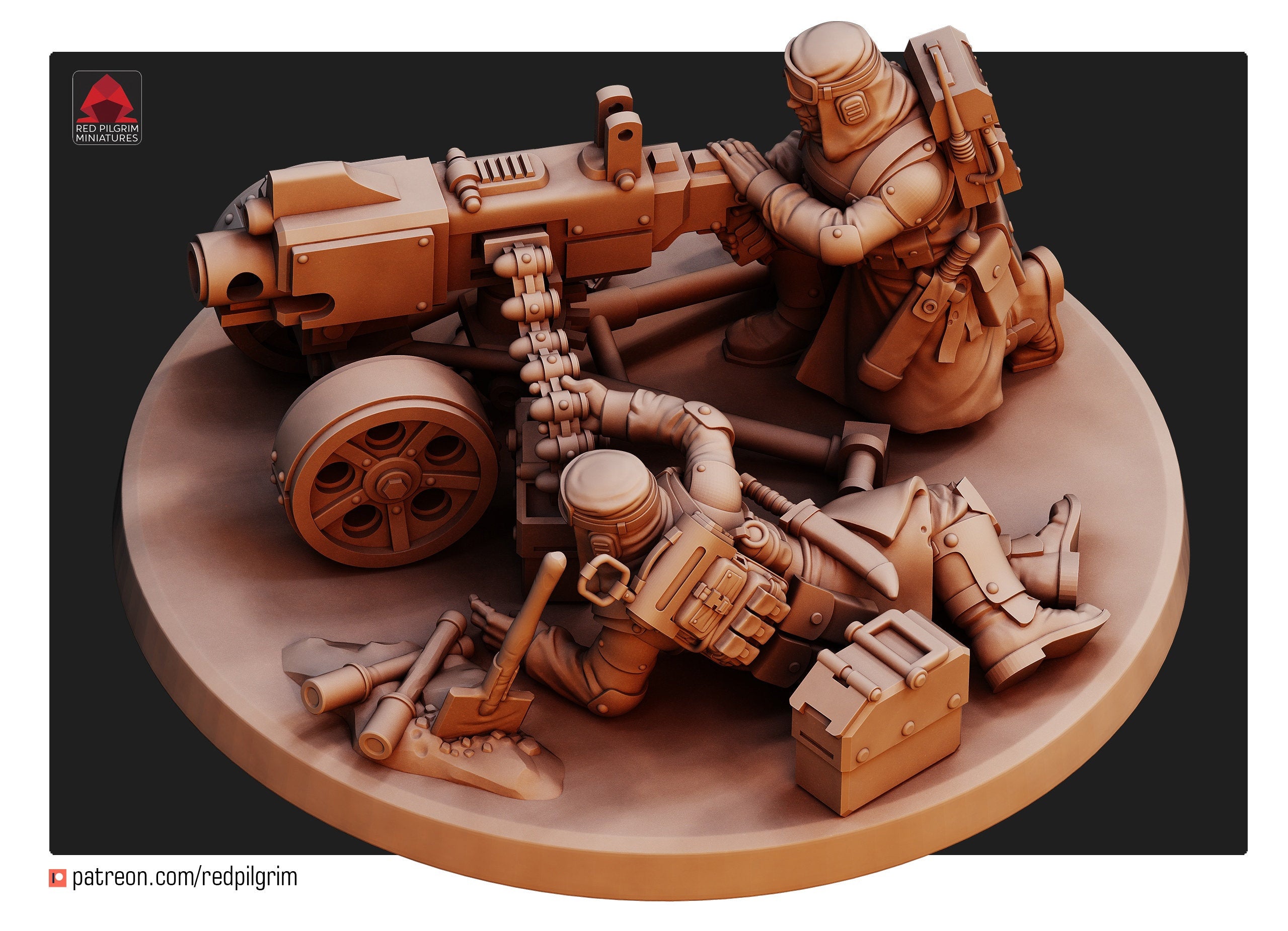 Equipo de bólter pesado Desert Hawks | Miniaturas Red Pilgrim | 28 mm