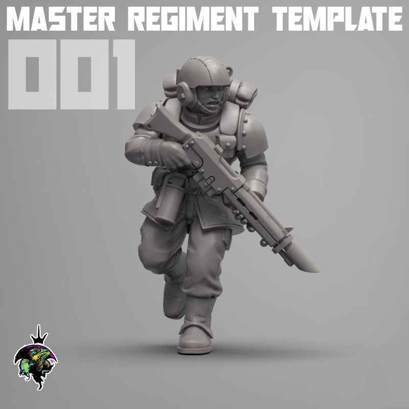 Parts: Master Regiment Template Helmets (x20) | Reptilian Overlords | 28mm