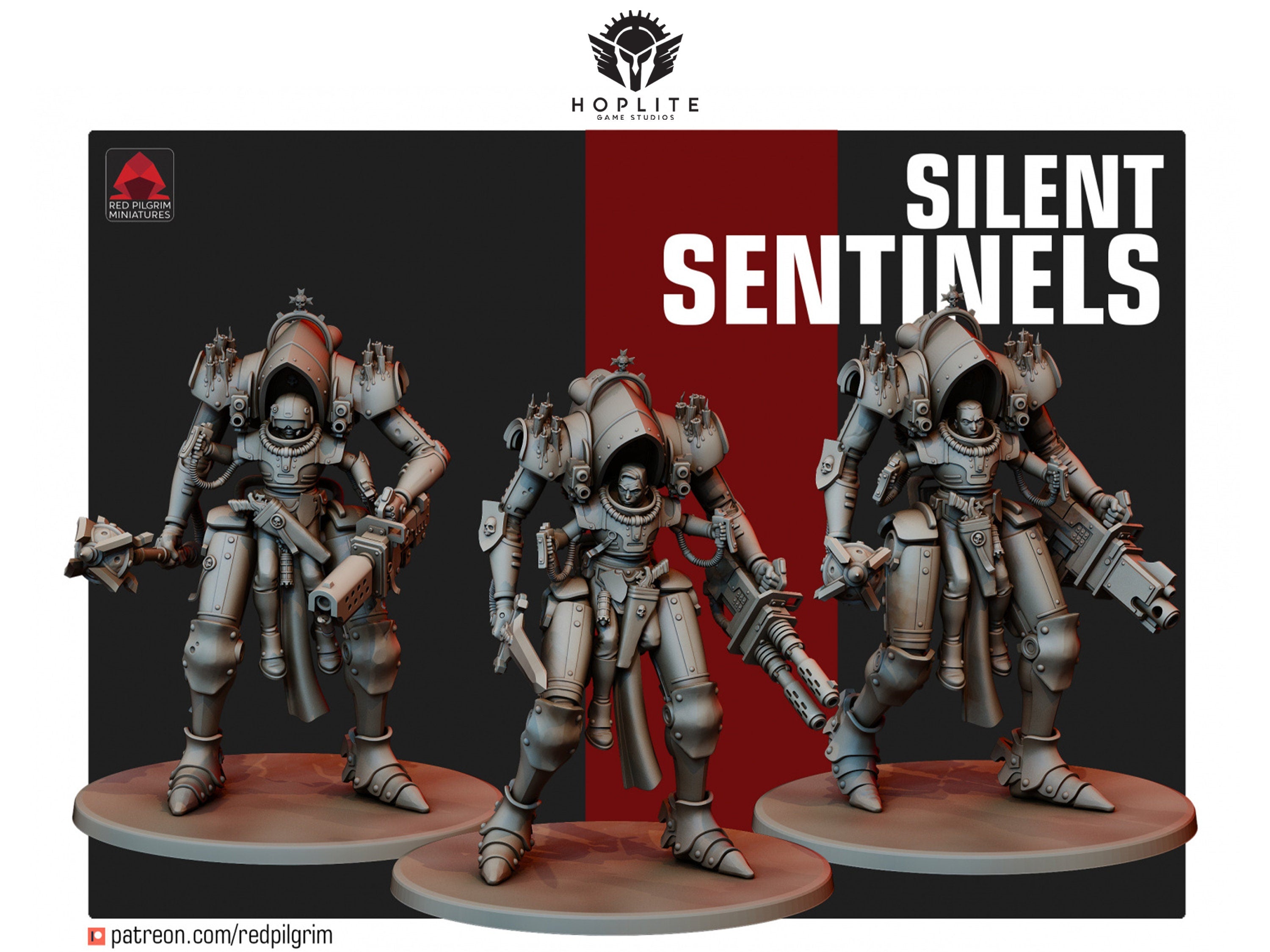 Centinelas silenciosos | Miniaturas de Red Pilgrim | 28 mm