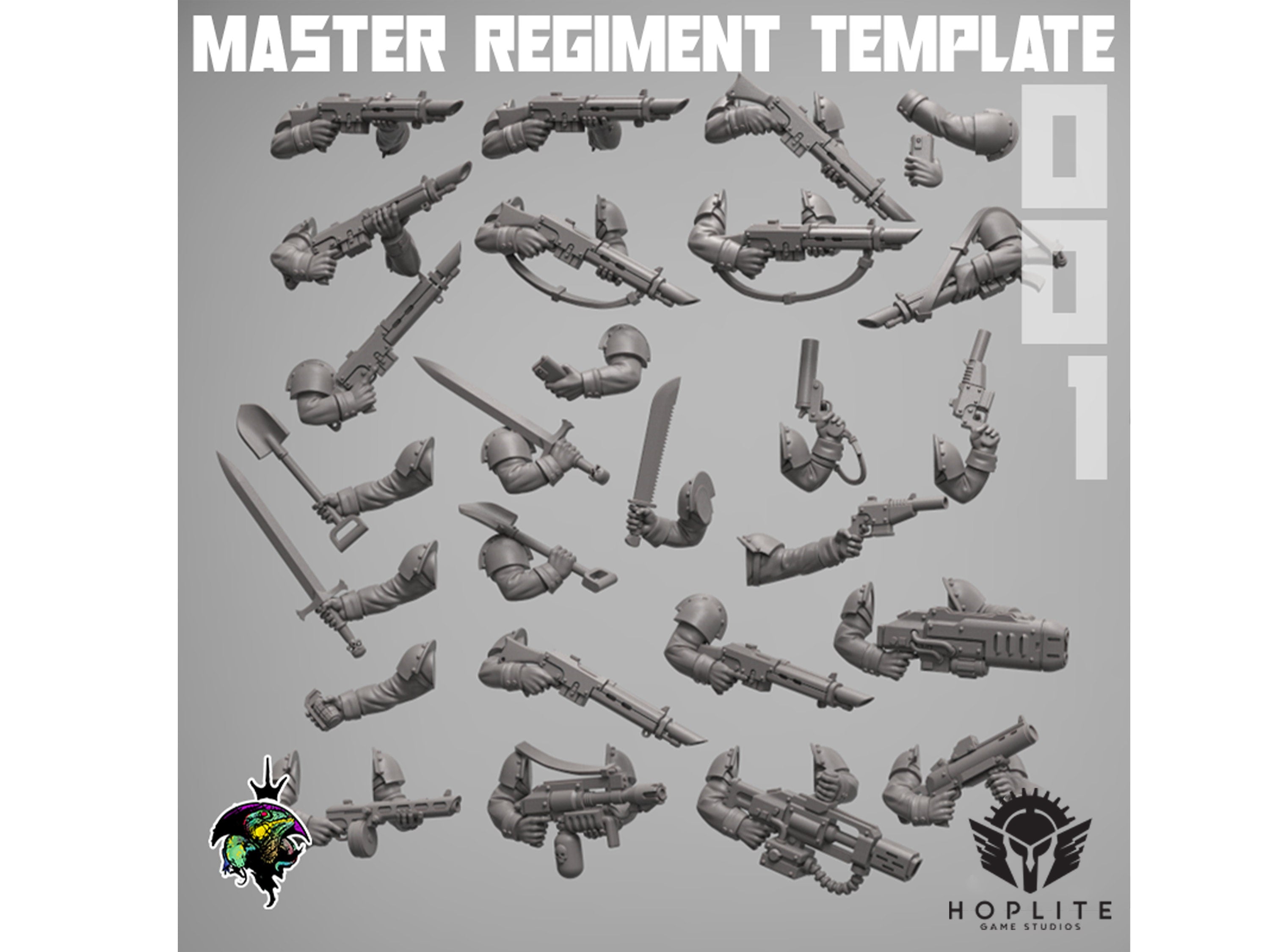 Master Regiment Template: Infantry Squad (v.1) | Reptilian Overlords | 28mm