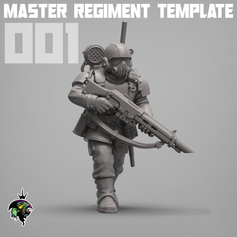 Parts: Master Regiment Template Helmets (x20) | Reptilian Overlords | 28mm