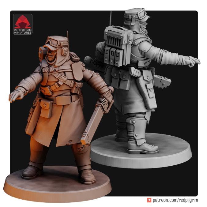 Reclutas de los Halcones del Desierto | Miniaturas de Red Pilgrim | 28 mm