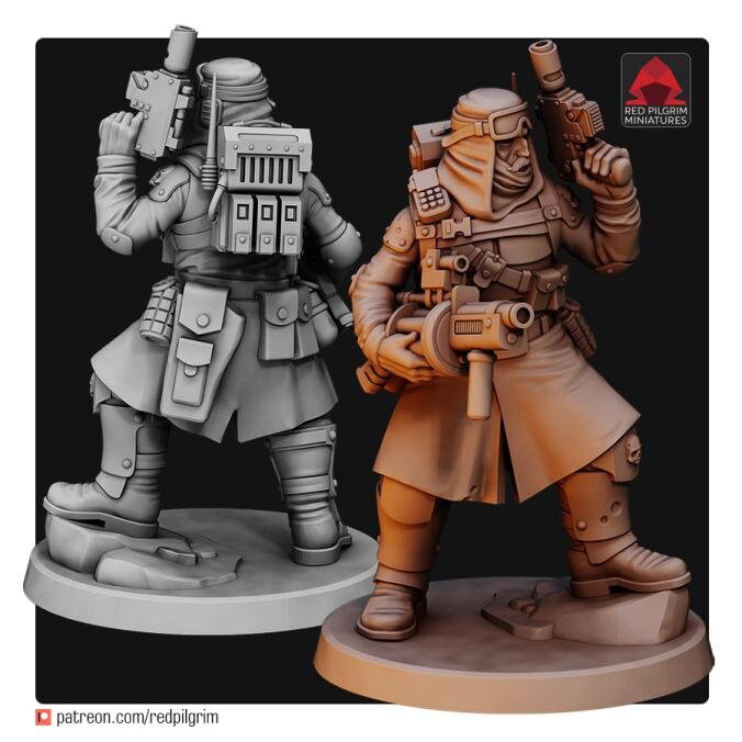 Reclutas de los Halcones del Desierto | Miniaturas de Red Pilgrim | 28 mm