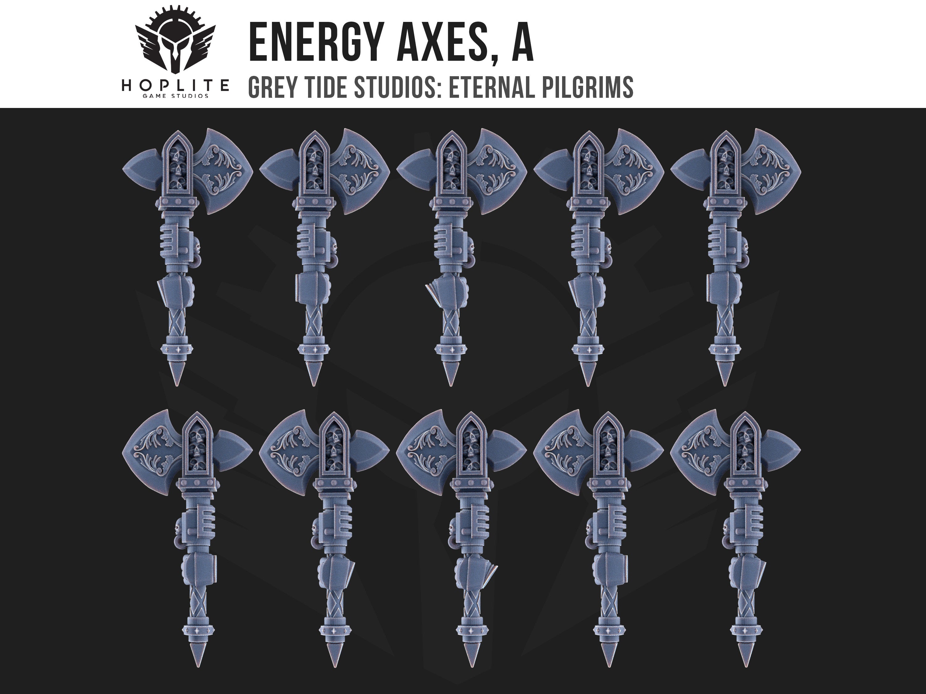 Ejes Energéticos, A (x10) | Estudios de marea gris | Peregrinos eternos | Piezas y brocas de conversión