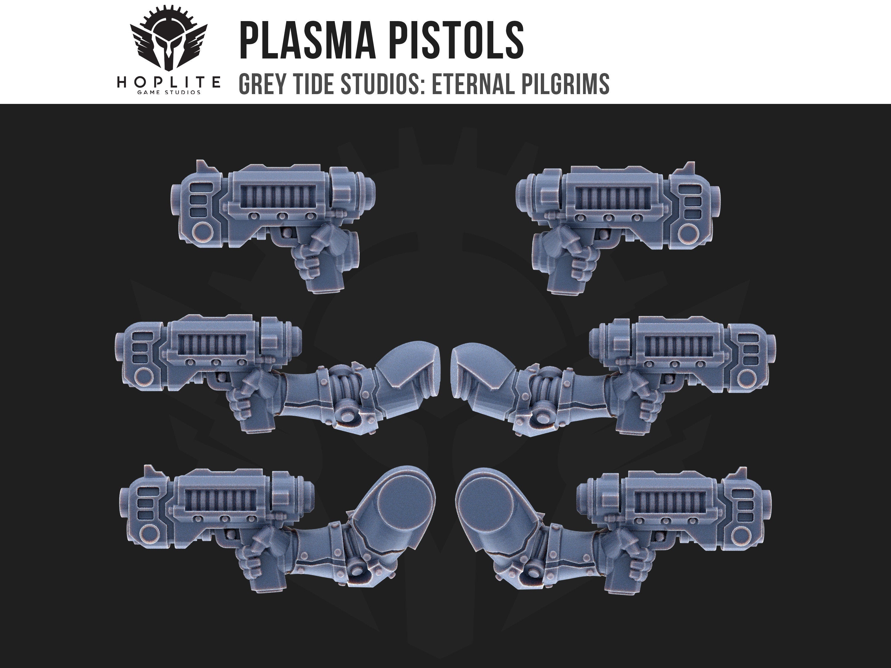 Pistolas de plasma (x6) | Estudios de marea gris | Peregrinos eternos | Piezas y brocas de conversión