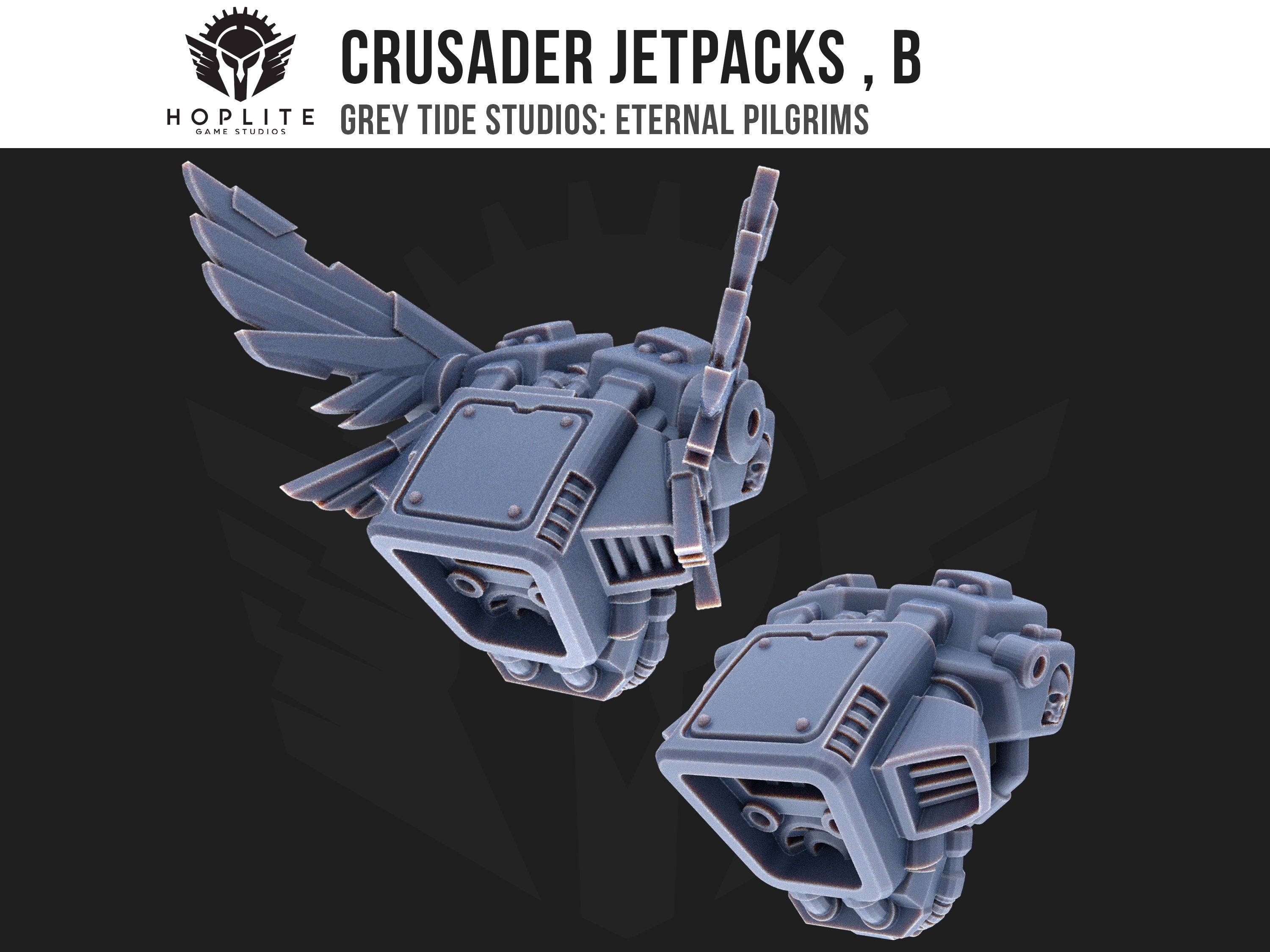 Crusade Jetpacks B (x5) | Grey Tide Studios | Eternal Pilgrims | Conversion Parts & Bits