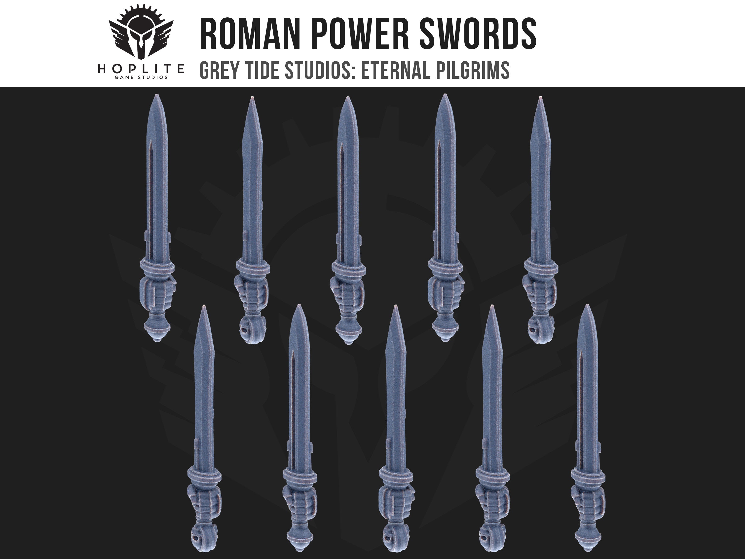 Roman Power Swords (x10) | Grey Tide Studios | Eternal Pilgrims | Conversion Parts & Bits