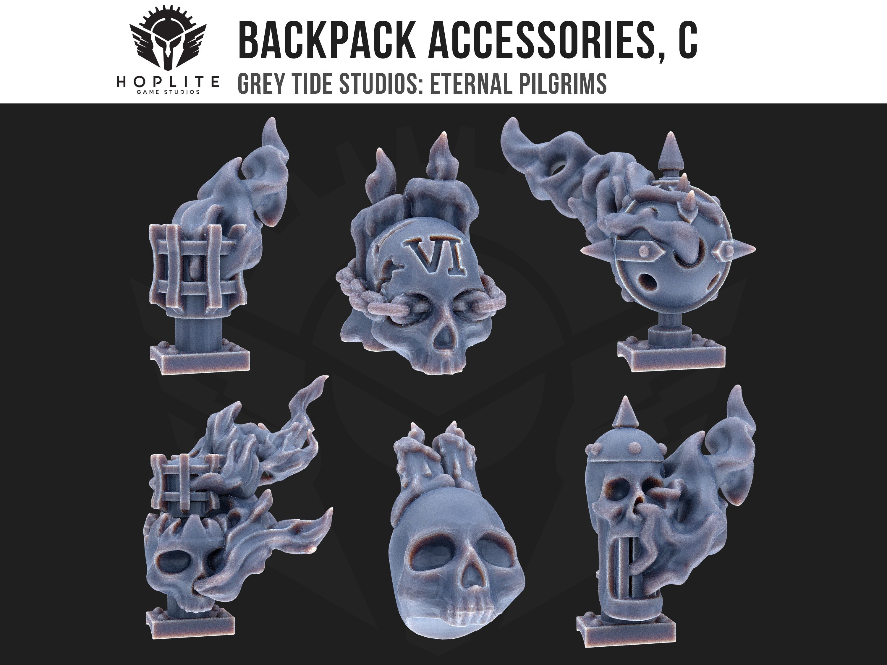 Accesorios para mochila Cruzada, C (x10) | Estudios de marea gris | Peregrinos eternos | Piezas y brocas de conversión