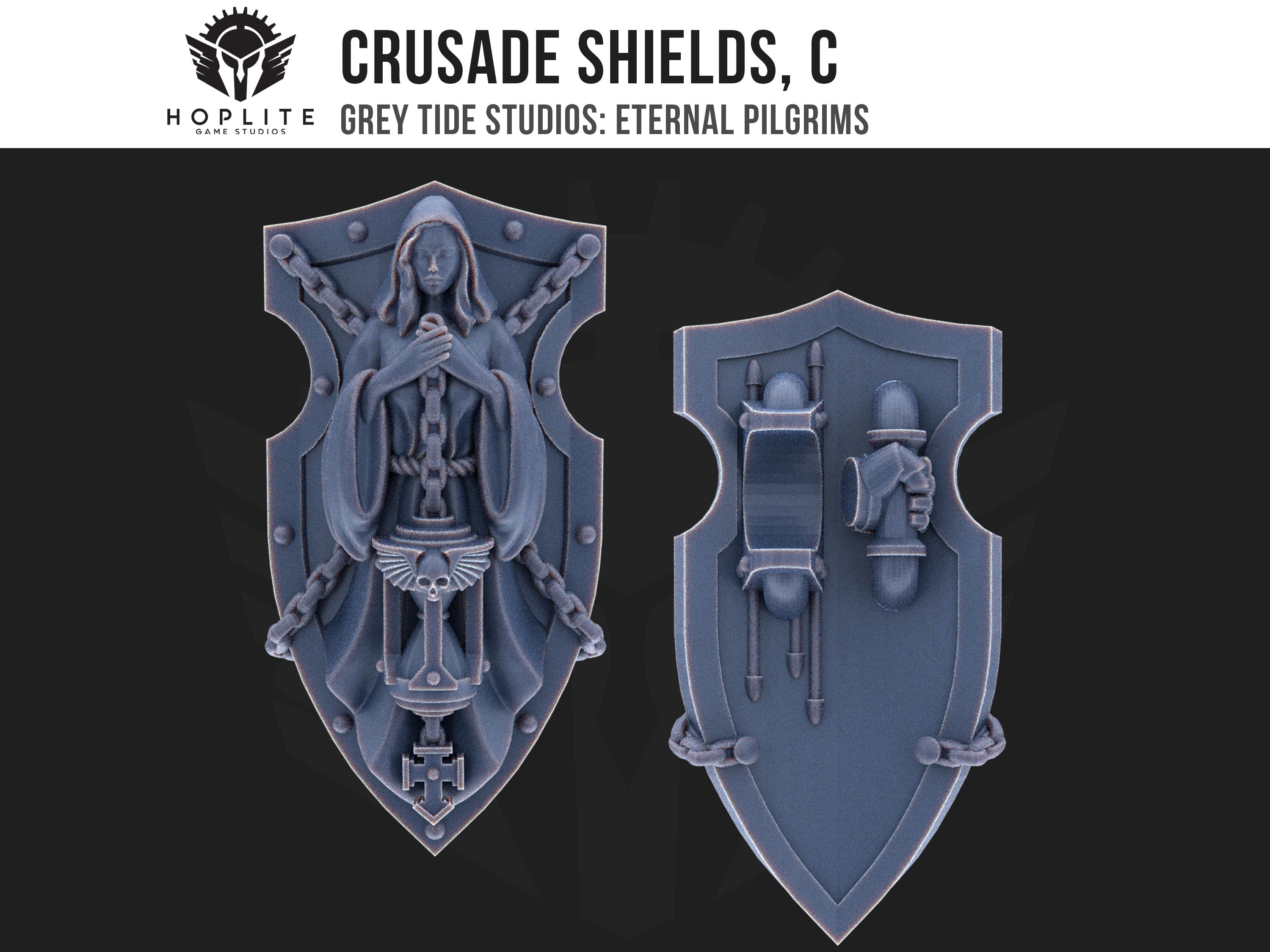 Escudos de cruzada, C (x10) | Estudios de marea gris | Peregrinos eternos | Piezas y brocas de conversión