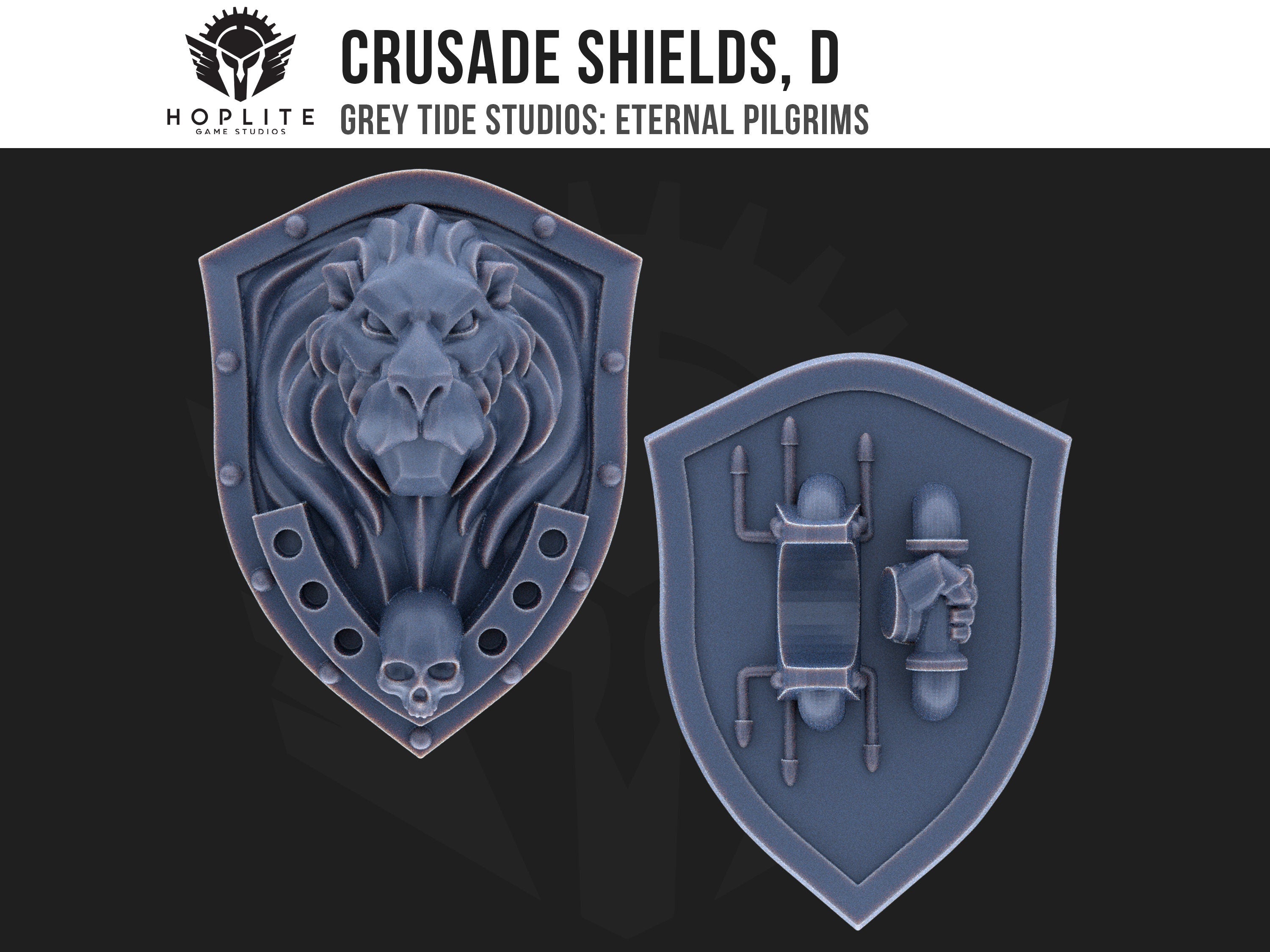 Escudos de cruzada, D (x10) | Estudios de marea gris | Peregrinos eternos | Piezas y brocas de conversión