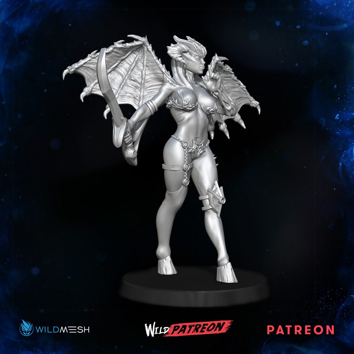Demonic Temptress Pin-up - Den of Imagination - Pinup Miniature