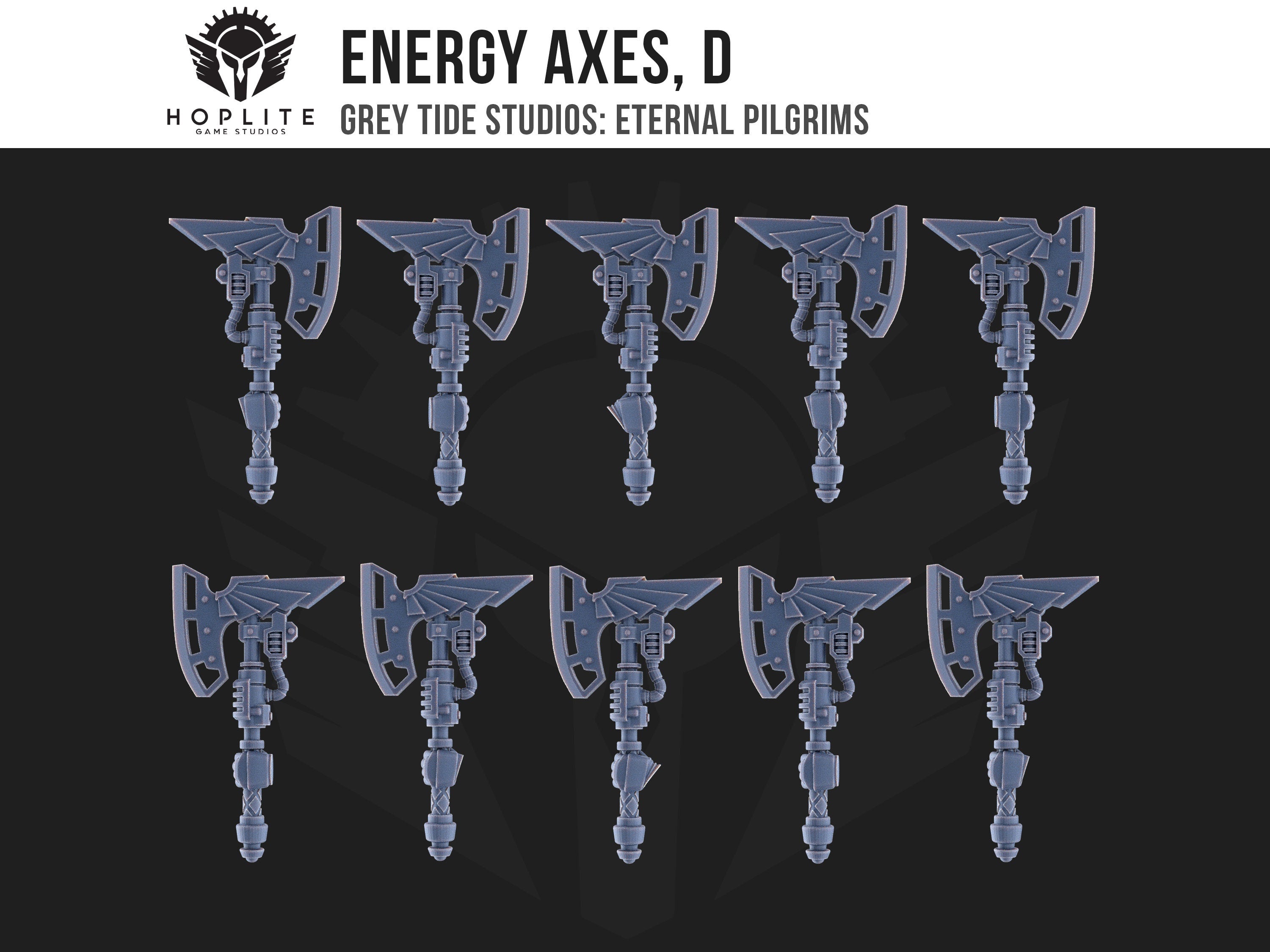Ejes de energía, D (x10) | Estudios de marea gris | Peregrinos eternos | Piezas y brocas de conversión