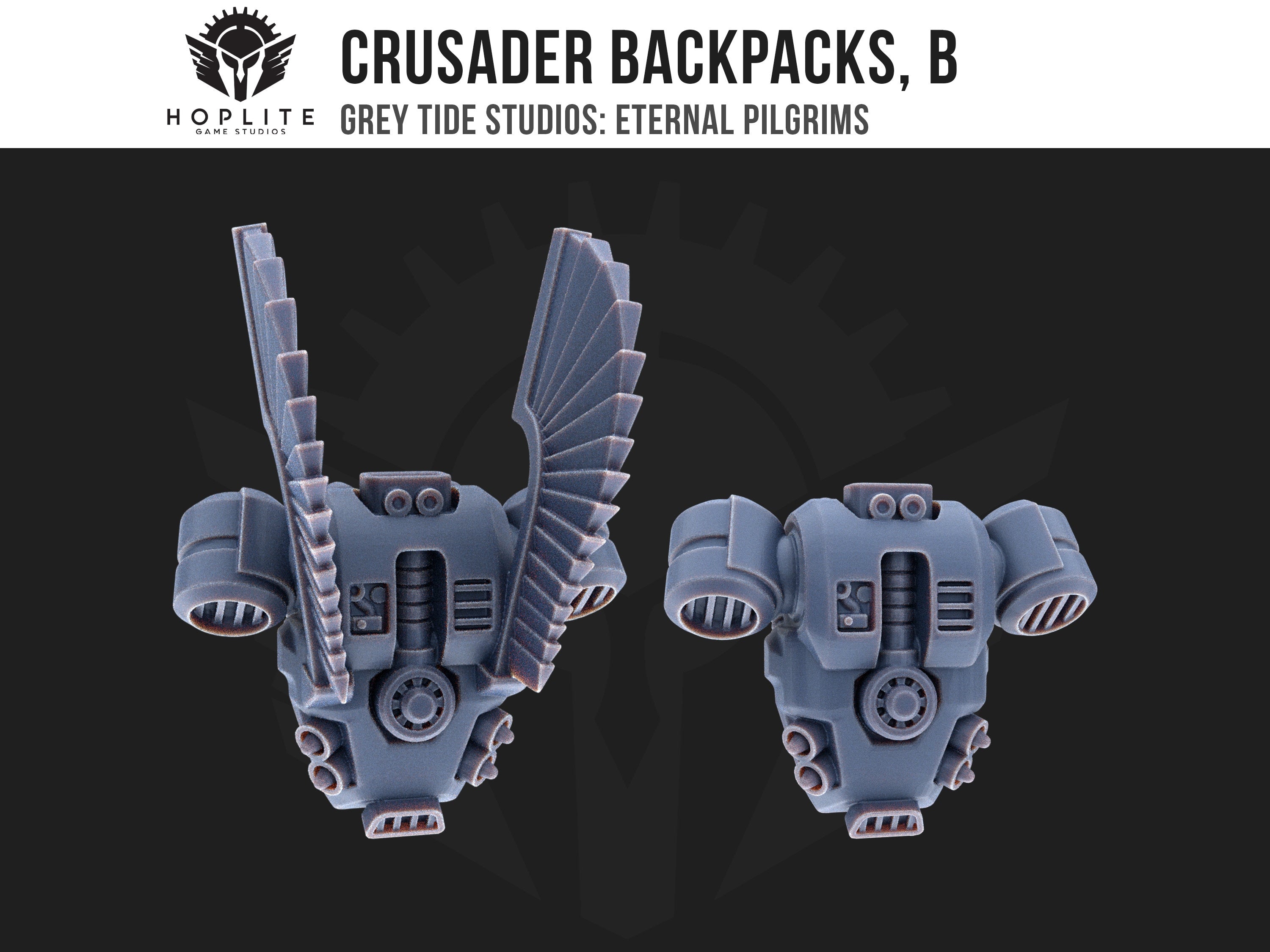 Crusade Backpacks, B (x10) | Grey Tide Studios | Eternal Pilgrims | Conversion Parts & Bits