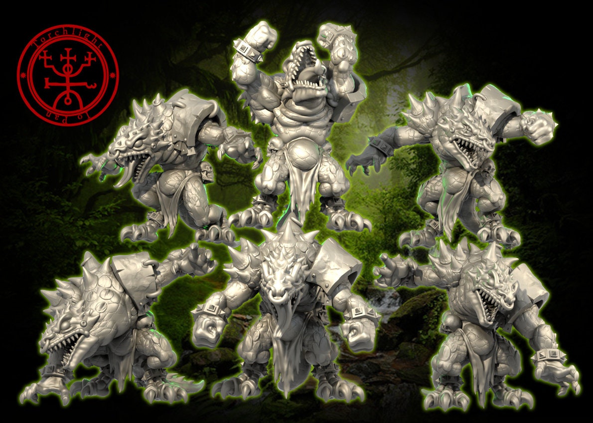 The Razorscale Rippers - Lizardmen Fantasy Football Team - 15 Players - Torchlight Models
