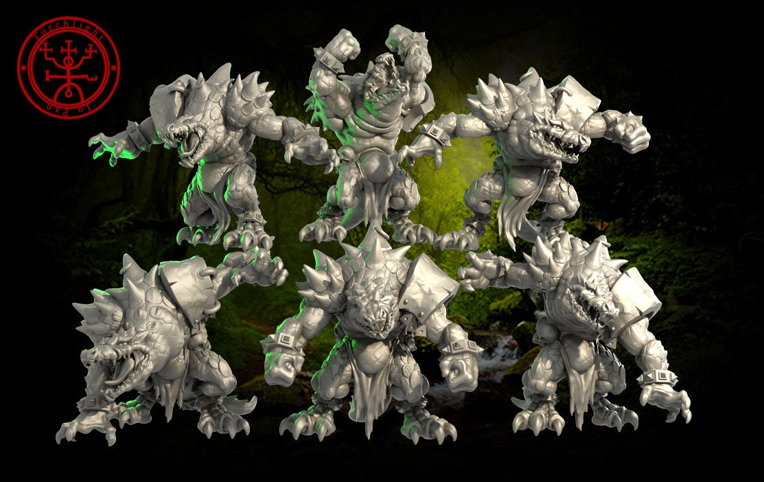The Razorscale Rippers - Lizardmen Fantasy Football Team - 15 Players - Torchlight Models