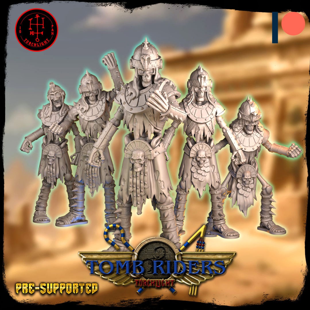The Tomb Riders - Mummy Undead Fantasy Football Team - 16 Players - Torchlight Models