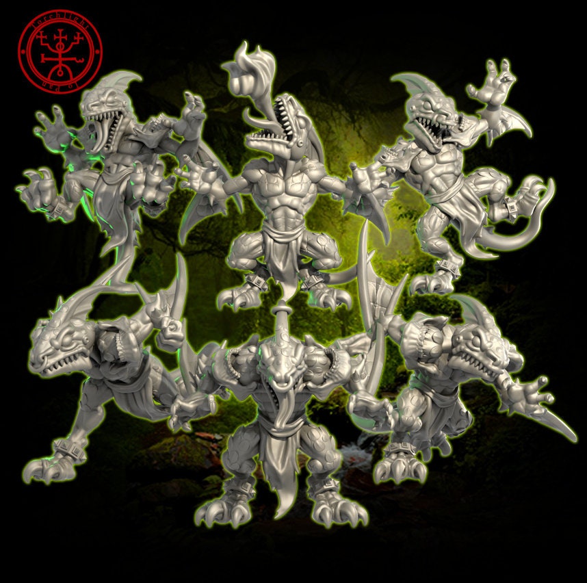 The Razorscale Rippers - Lizardmen Fantasy Football Team - 15 Players - Torchlight Models