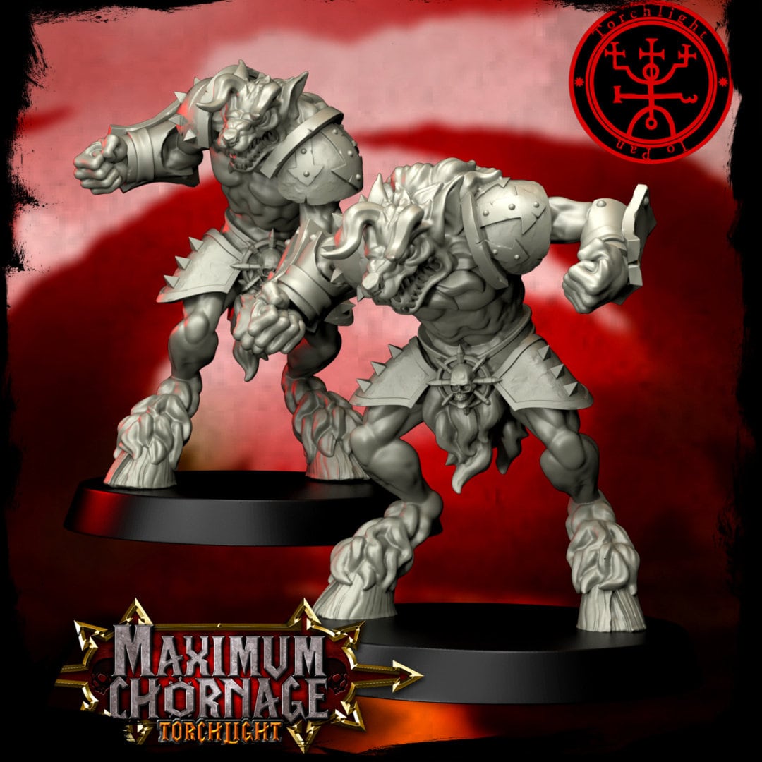 Maximum Chornage - Chaos Skulltakers Fantasy Football Team - 16 Players - Torchlight Models