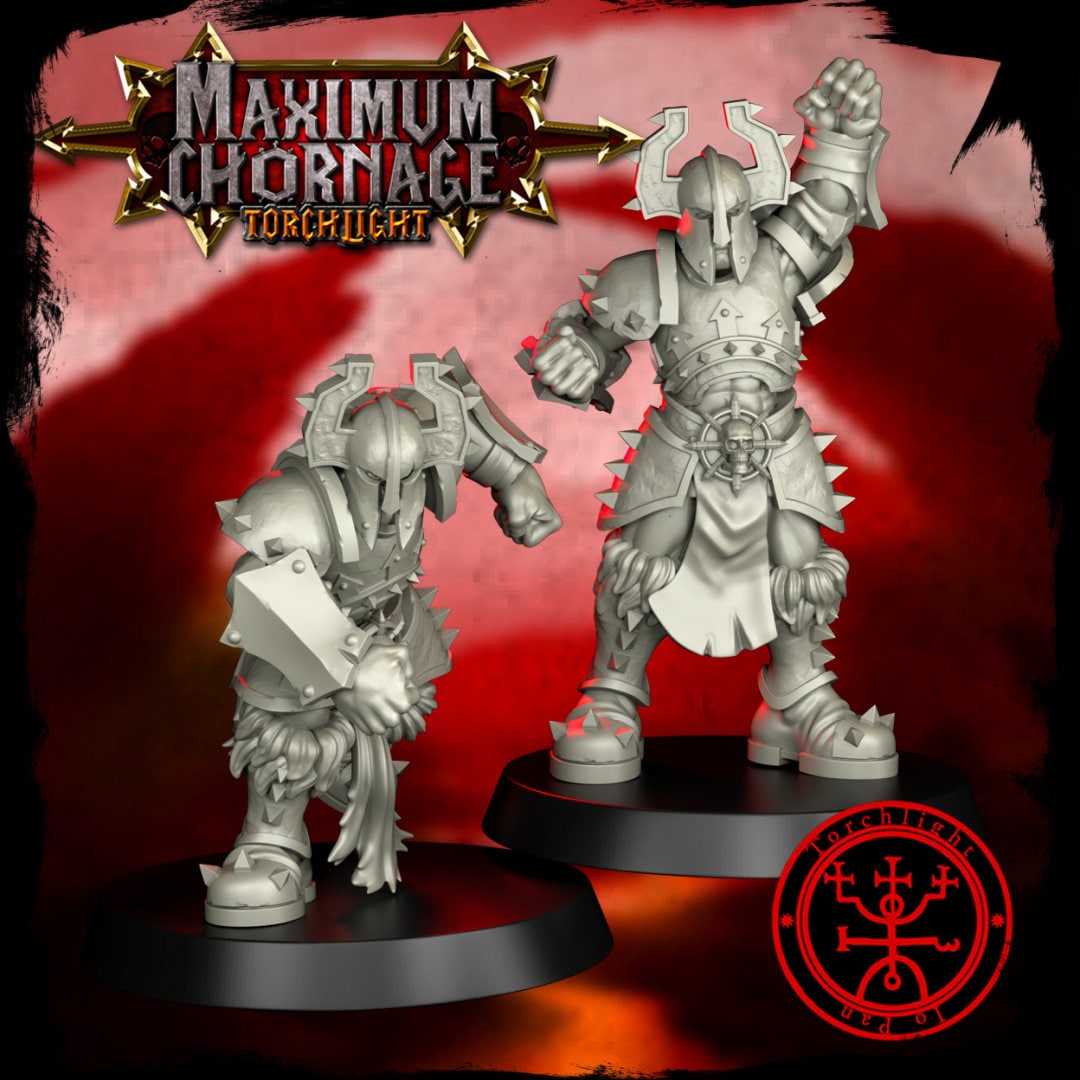 Maximum Chornage - Chaos Skulltakers Fantasy Football Team - 16 Players - Torchlight Models