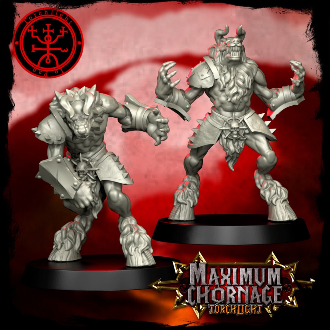 Maximum Chornage - Chaos Skulltakers Fantasy Football Team - 16 Players - Torchlight Models