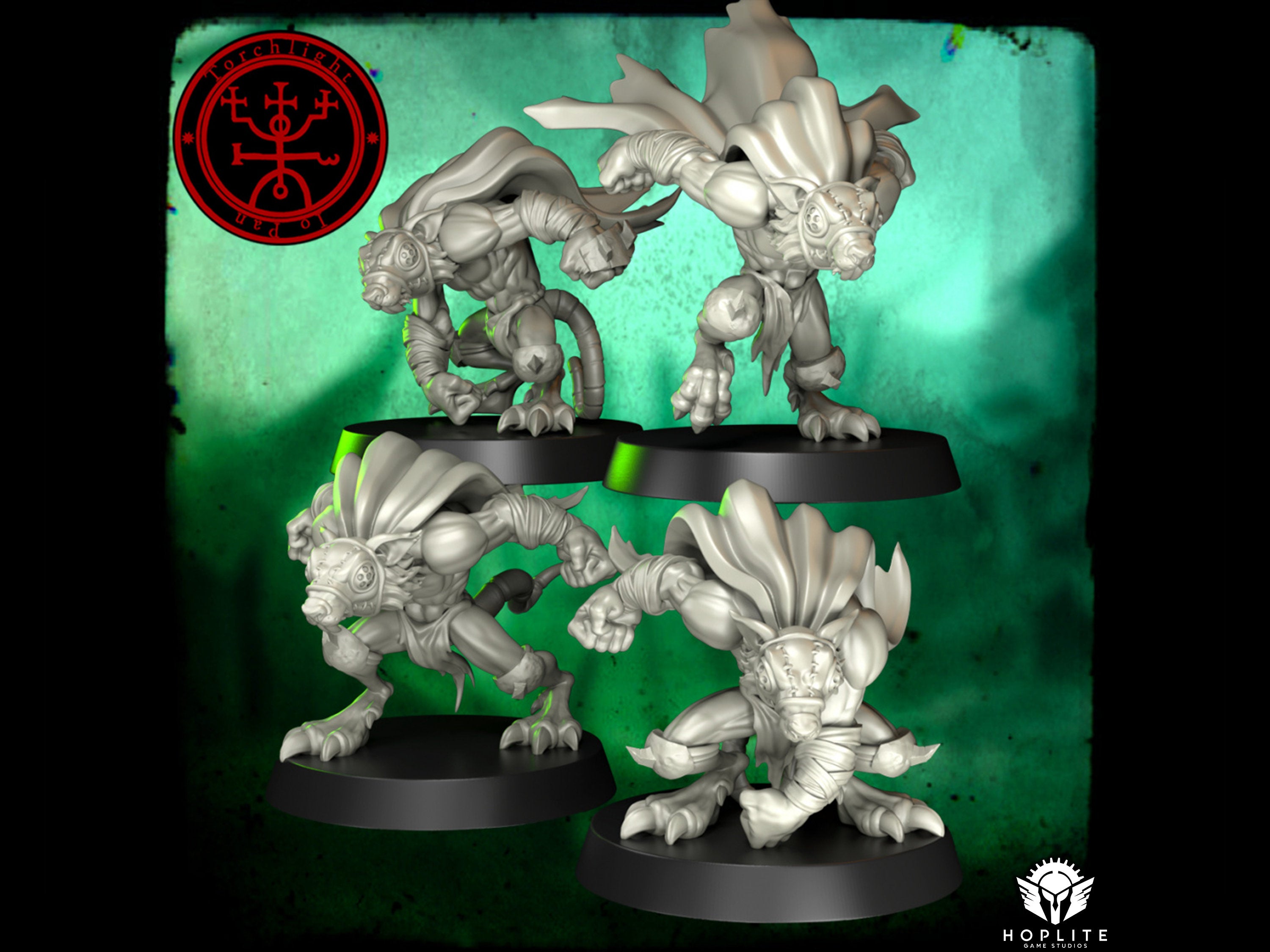 The Sewer Side Stealers - Ratmen Fantasy Football Team - 17 Players - Torchlight Models