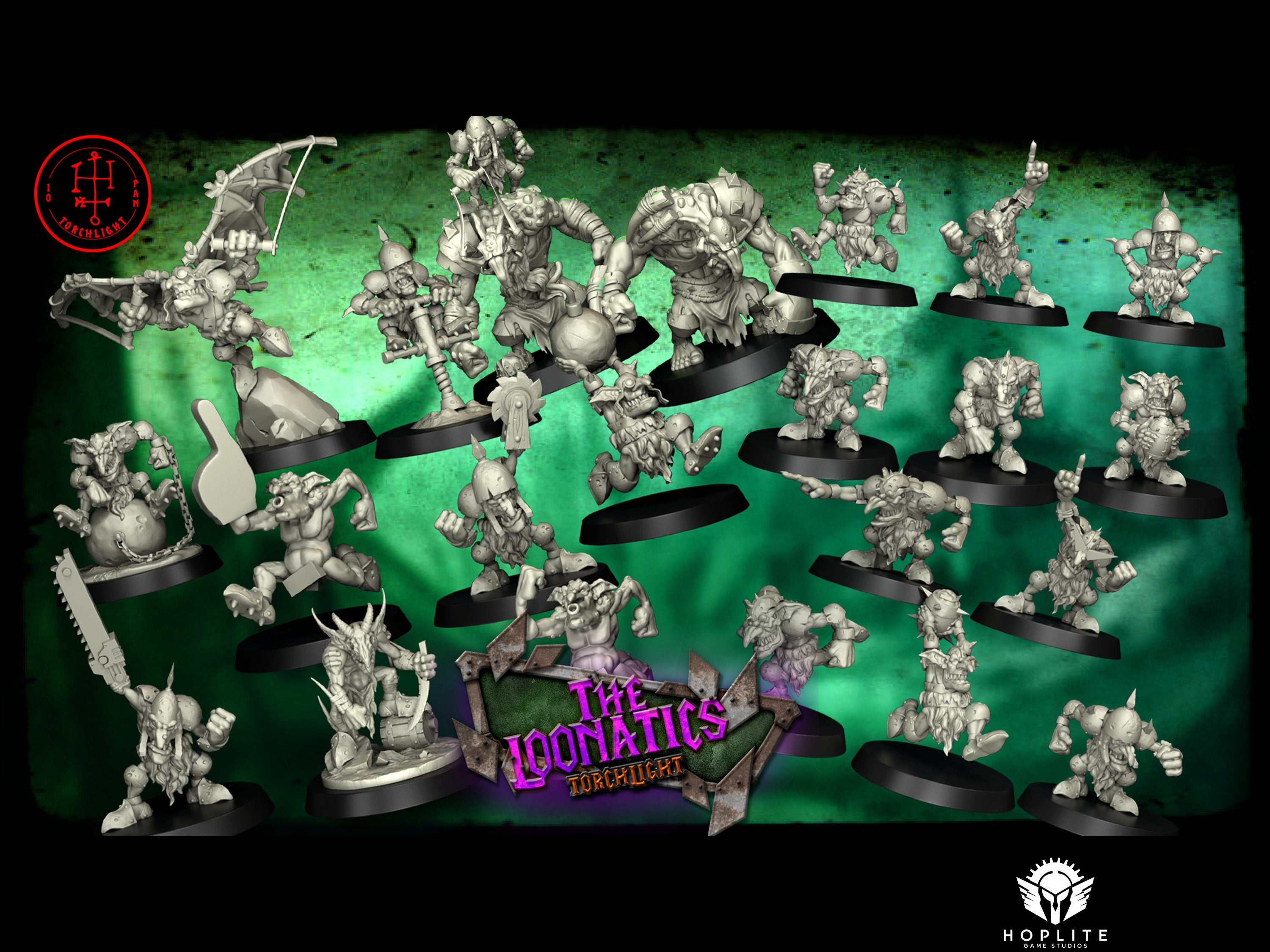The Goblin Loonatics - Goblin Fantasy Football Team - 22 Players - Torchlight Models