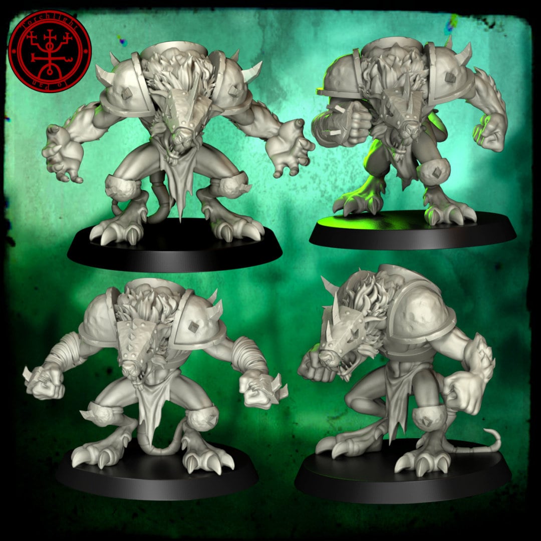 The Sewer Side Stealers - Ratmen Fantasy Football Team - 17 Players - Torchlight Models